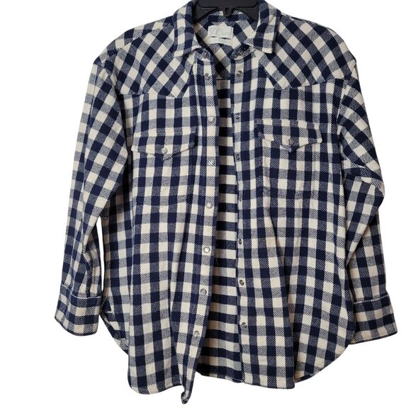 J. Crew Womens Blue & White Checkered Button-Up Shirt - Picture 6 of 15